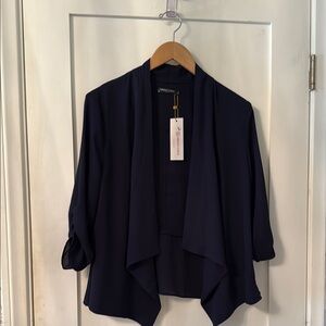 Catherine Malandrino Blue Blazer Lightweight Open Front